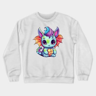 Kawaii Dragon Drawing Crewneck Sweatshirt